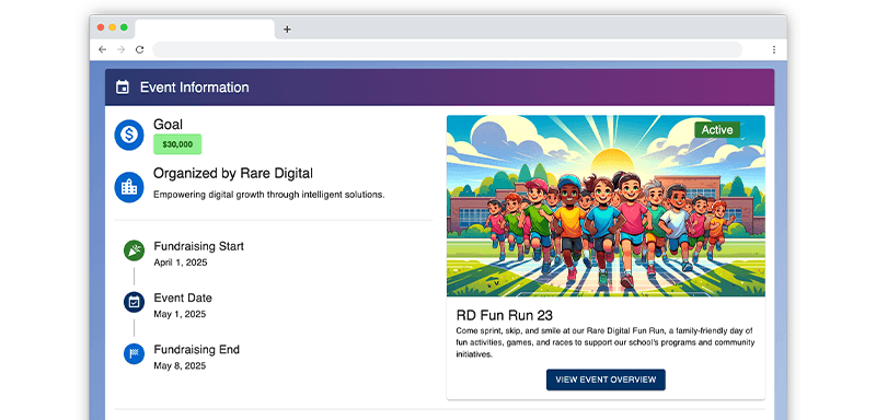 RunRaise app screenshot